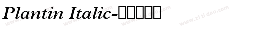Plantin Italic字体转换